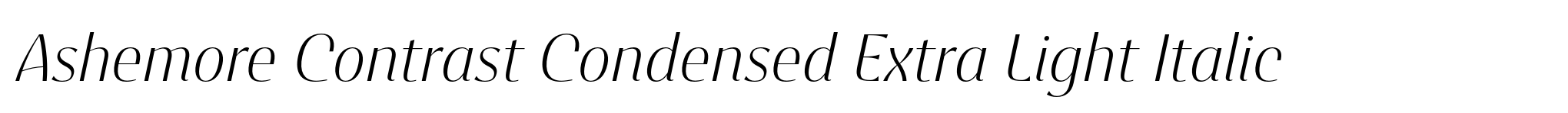 Ashemore Contrast Condensed Extra Light Italic image